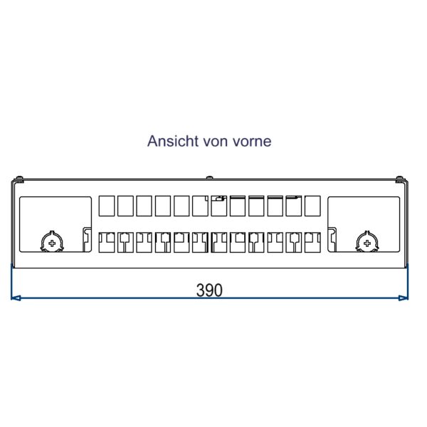 Produktbild MVT 150 244 SVZ  -  Aufputz Medienverteiler für 24 Keystone (19.4mm Ausschnitt)